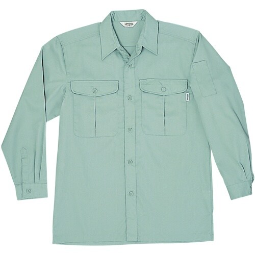 桑和 VA685 長袖シャツ モスグリーン 6L