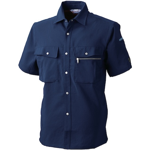 桑和 EC927 半袖シャツ ネイビー L