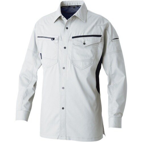 SOWA 3048−02 長袖シャツ シルバーグレ