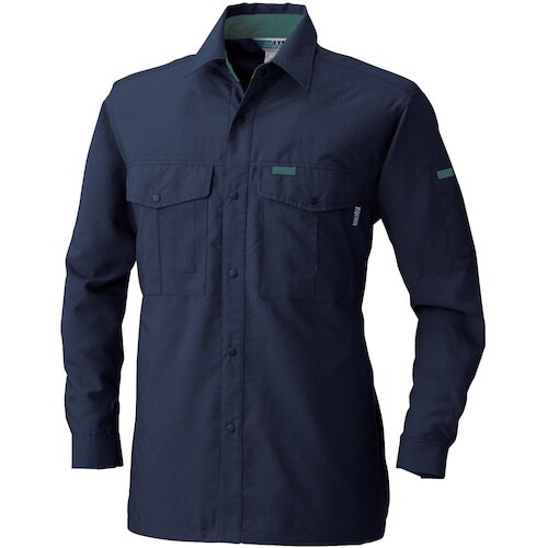 桑和 VA915 長袖シャツ ネイビー 3L