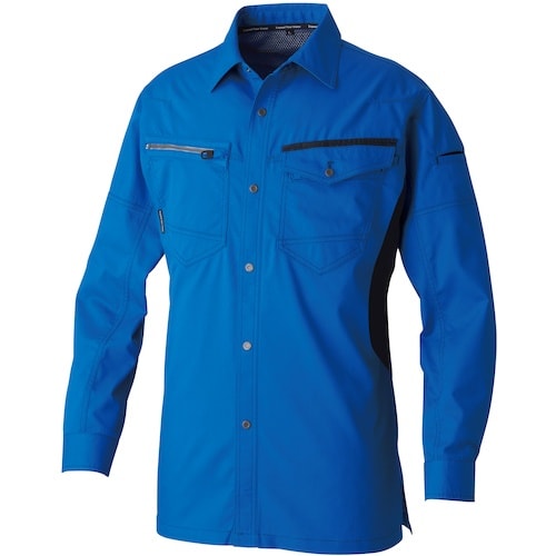 SOWA 3048−02 長袖シャツ ブルー 4L