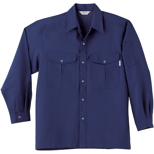 桑和 VA955 長袖シャツ ネイビー L