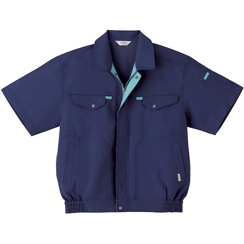 桑和 VA951 半袖ブルゾン ネイビー LL