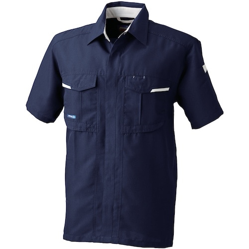 桑和 947 半袖シャツ ネイビー M