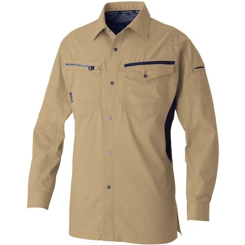 SOWA 3048−02 長袖シャツ ライトブラウ