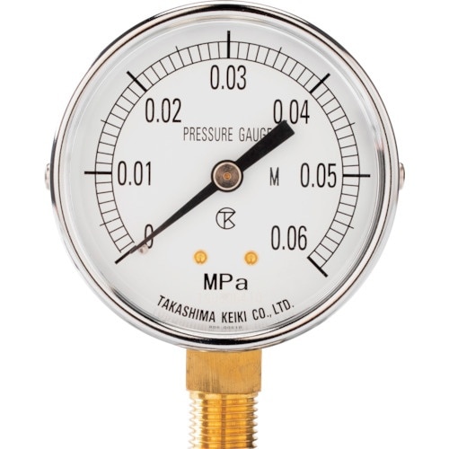 高島 一般蒸気用圧力計(A枠立型・φ60)圧力レン