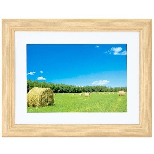 フジカラー 木製額縁YM−3木地 アクリル 2L