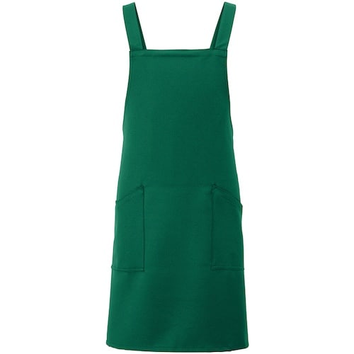 アイトス 胸当てエプロン グリーン