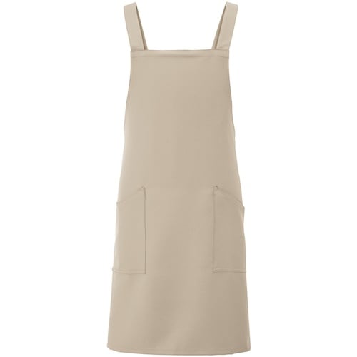 アイトス 胸当てエプロン ライトベージュ