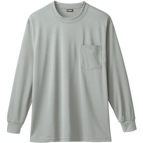 桑和 50384 長袖Tシャツ(胸ポケット付き)