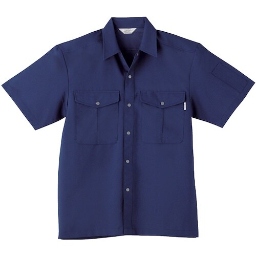 桑和 VA957 半袖シャツ ネイビー L