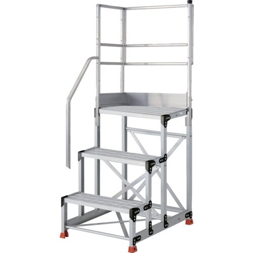 TRUSCO アルミ製作業用踏台 グレーチングタイ