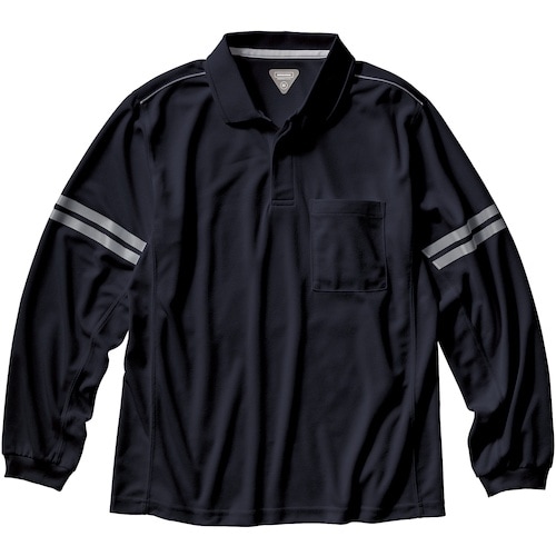 クロダルマ 長袖ポロシャツ ネイビー M