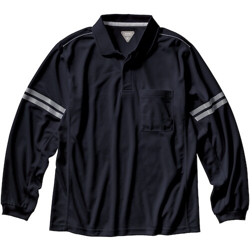 クロダルマ 長袖ポロシャツ ネイビー 4L