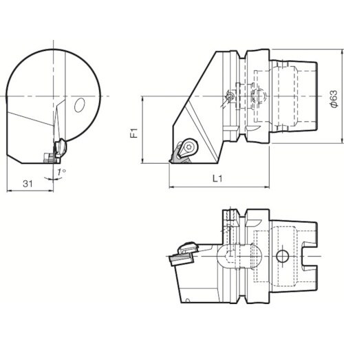 京セラ 複合加工機用旋削工具 ねじ切り加工用ホルダ