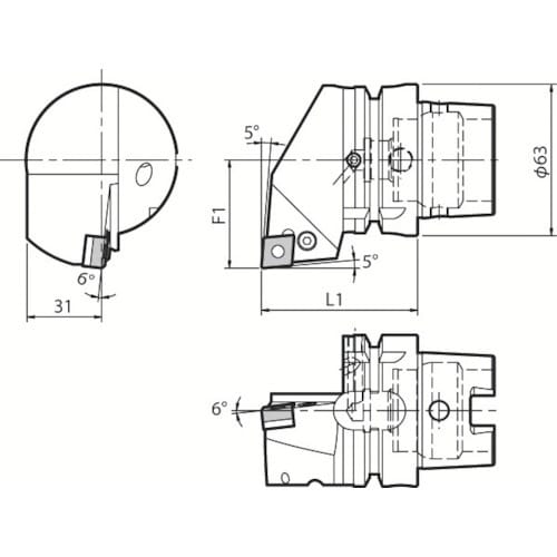 京セラ 複合加工機用旋削工具 外径・端面加工用ホル