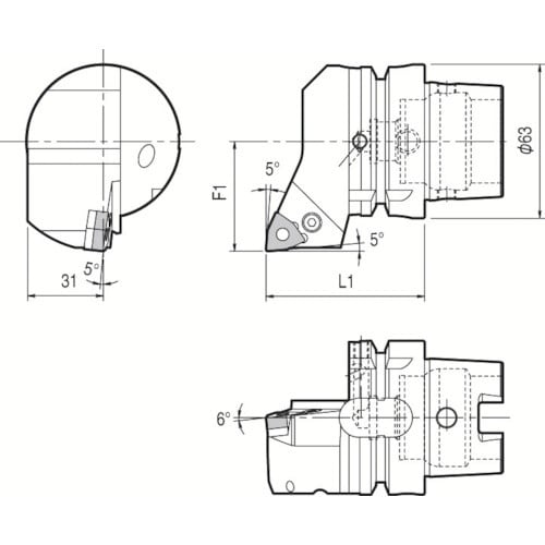 京セラ 複合加工機用旋削工具 外径・端面加工用ホル