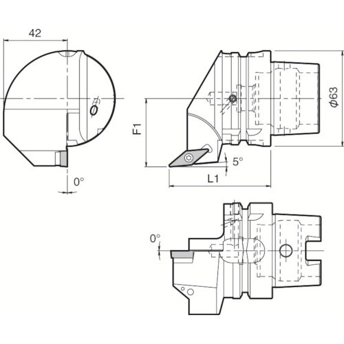 京セラ 複合加工機用旋削工具 外径・倣い加工用ホル