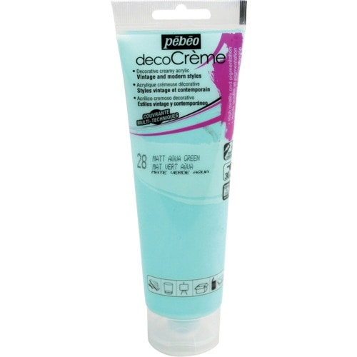 Pebeo デコクリーム 120mlマット アクア
