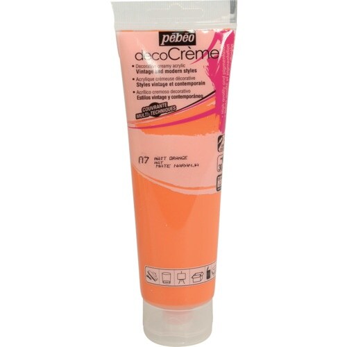 Pebeo デコクリーム 120mlマット オレン