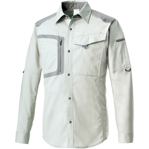 クロダルマ 長袖シャツ グレー 3L