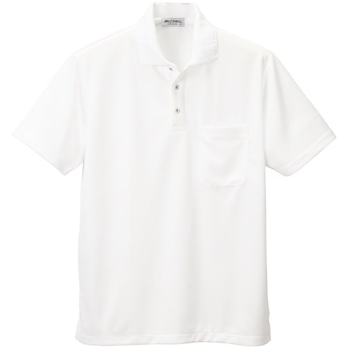 クロダルマ 半袖ポロシャツ(脇スリット) ホワイト