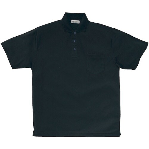 クロダルマ 半袖ポロシャツ(脇スリット) ブラック