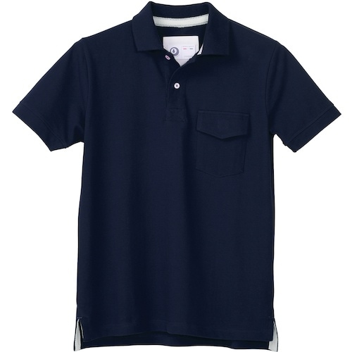 クロダルマ 半袖ポロシャツ(脇スリット) ネイビー