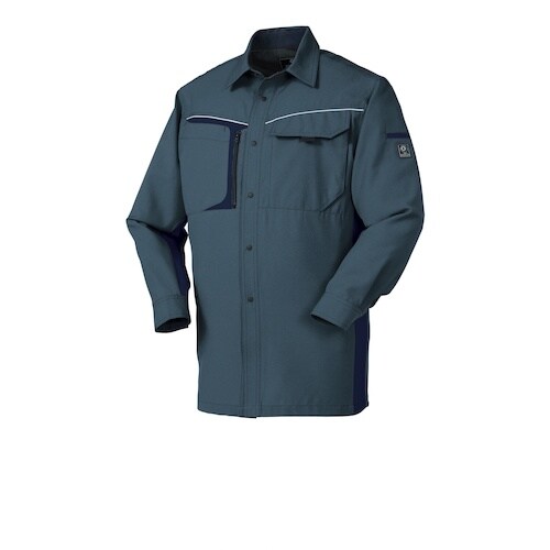 クロダルマ 長袖シャツ チャコールグレー 6L