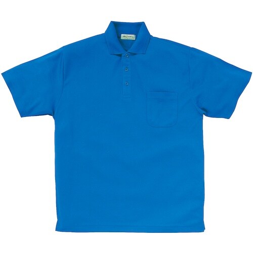 クロダルマ 半袖ポロシャツ(脇スリット) ブルー