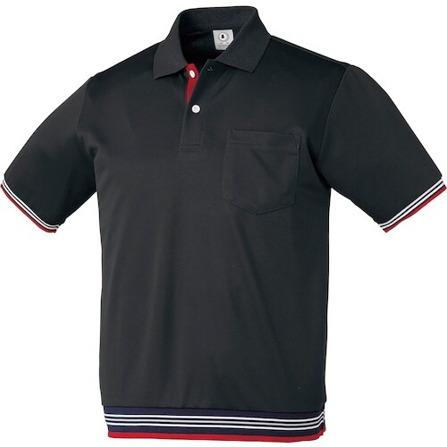 クロダルマ 半袖ポロシャツ(リブ付) ブラック 3