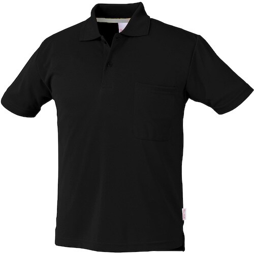 クロダルマ 半袖ポロシャツ(脇スリット) ブラック