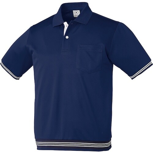 クロダルマ 半袖ポロシャツ(リブ付) ネイビー 4