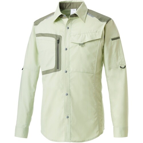 クロダルマ 長袖シャツ アースグリーン 6L