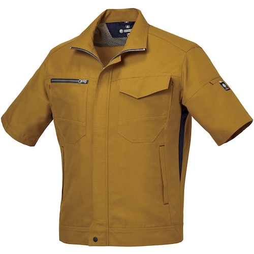 クロダルマ 半袖ジャンパー ブラウンキャメル 3L