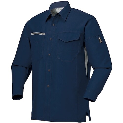 クロダルマ 長袖シャツ(脇スリット) ネイビー S