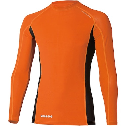 クロダルマ 長袖アンダーレイヤー オレンジ 3L