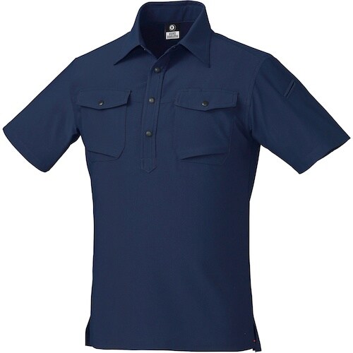クロダルマ 半袖ポロシャツ(脇スリット) ネイビー