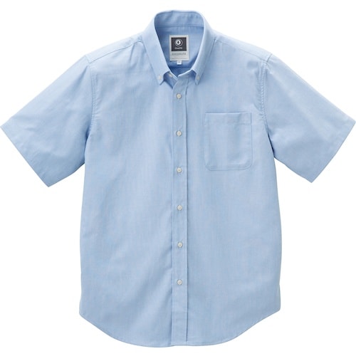 クロダルマ 半袖シャツ(ボタンダウン) ブルー L