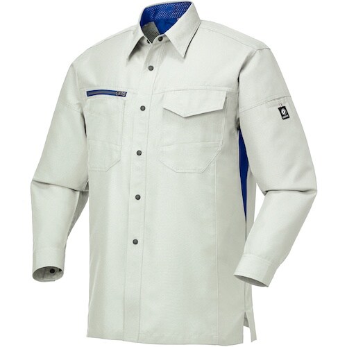 クロダルマ 長袖シャツ(脇スリット) シルバー S