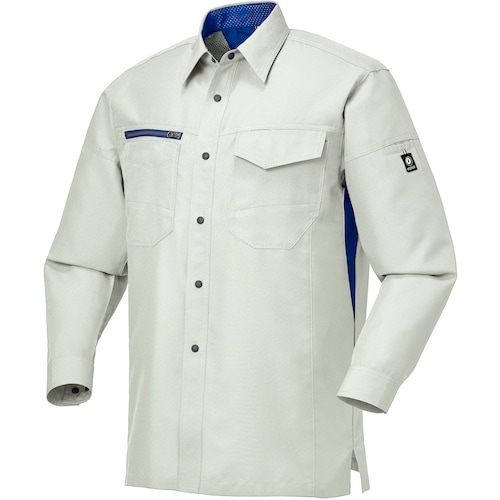 クロダルマ 長袖シャツ(脇スリット) シルバー L