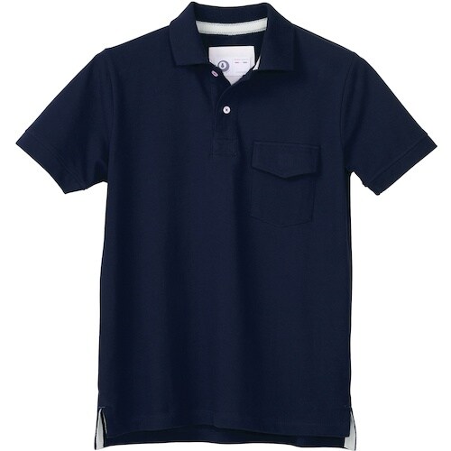 クロダルマ 半袖ポロシャツ(脇スリット) ネイビー