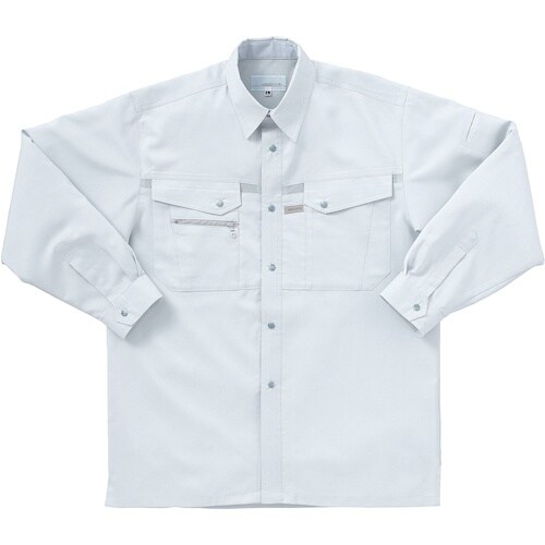 クロダルマ 長袖シャツ シルバーグレー 5L