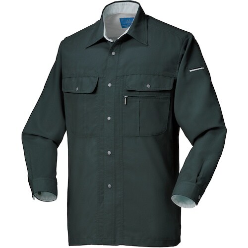 クロダルマ 長袖シャツ チャコールグレー 5L