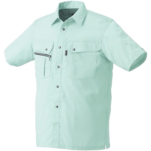 クロダルマ 半袖シャツ(脇スリット) パウダーブル