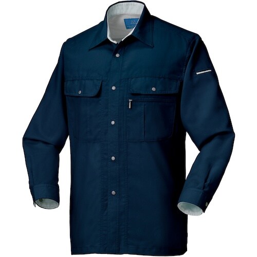 クロダルマ 長袖シャツ ネイビー 5L