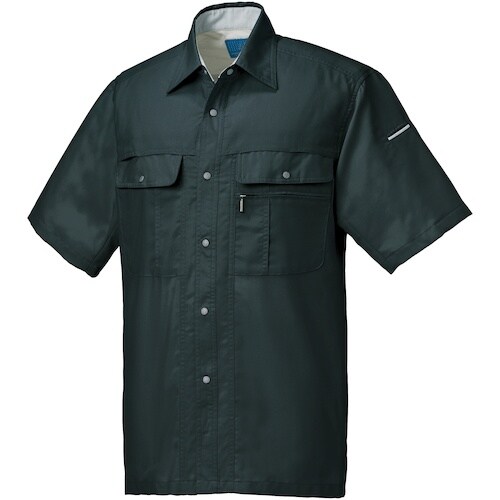 クロダルマ 半袖シャツ チャコールグレー 4L