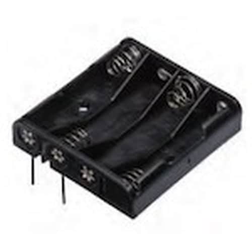 タカチ ピン付電池ホルダー 単4×4