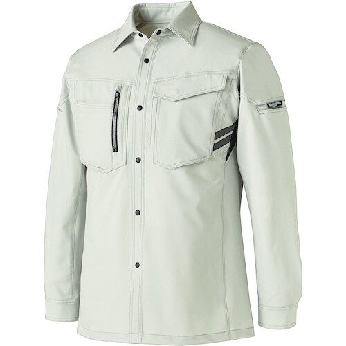 クロダルマ 長袖シャツ シルバー LL