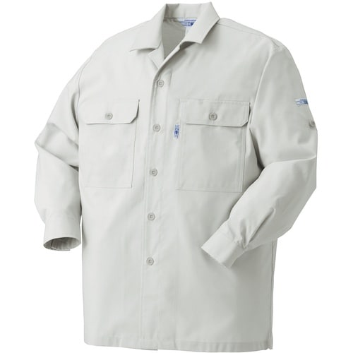 クロダルマ 長袖開衿シャツ アイボリー 4L